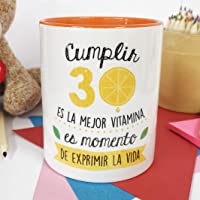 La mente es Maravillosa - Taza con Frase y Dibujo. Regalo Original y Gracioso (Cumplir 30 es la Mejor Vitamina- es…